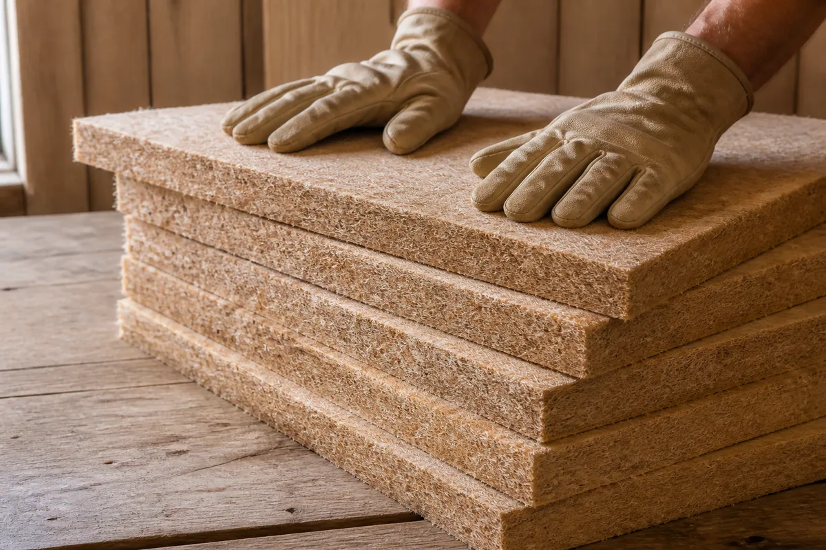 Fenêtre à petits carreaux en bois dans une embrasure profonde de mur en pierre
