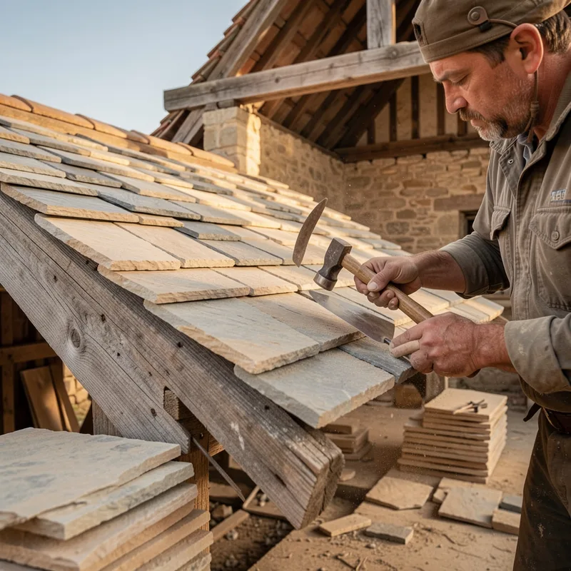 Rénover une toiture en lauze en Aveyron : techniques, coûts, artisans
